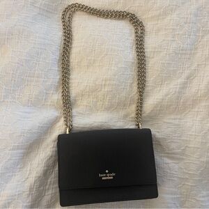 Kate Spade Black Crossbody with Gold Chain